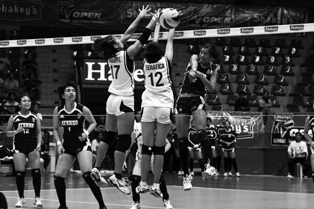 History in the making. With a 6-1 win record, their best first round standing in a long time, the Lady Spikers march forward to overcome obstacles and fight for the UAAP championship. Photo by Ryan Y. Racca